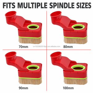 JLE CNC TECH Cache-poussière universel 70/75/80/85/90/100/125mm avec brosse de protection à chute libre pour kit de fraisage de broche de routeur - Product Image 5