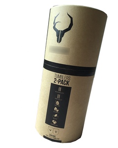 Boîte-cadeau en tube papier kraft, pièces, biodégradables, marron écologique, utilisé pour emballage de deux gobelets <span class=keywords><strong>12</strong></span> <span class=keywords><strong>oz</strong></span> - Product Image 1