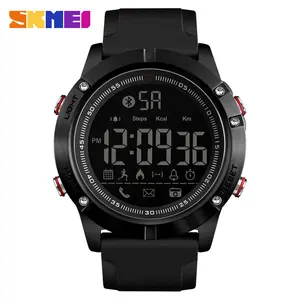 SKMEI 1425 Smart Watches For Man Digital Alarm Stop Watch Calling Remind Wristwatch For Men With Rubber Strap