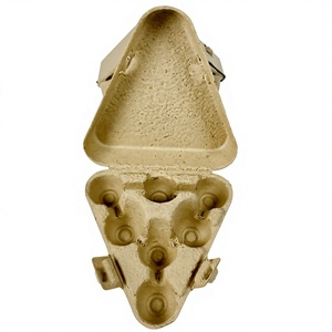 Contenants <span class=keywords><strong>d</strong></span>'emballage pour œufs réutilisables et écologiques, taille personnalisée, cartons à œufs en papier ondulé compostables pour aliments, disponibles en plusieurs formats - Product Image 2