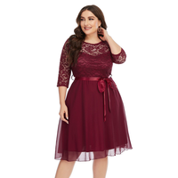 Robe de soirée sexy sur mesure pour femmes grandes tailles, robe d'été en dentelle et mousseline de soie patchwork pour femmes grandes tailles, robe de cérémonie