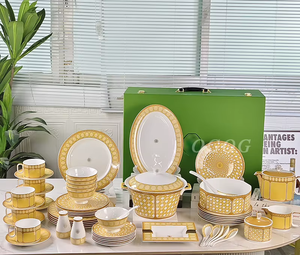 Service de table en céramique 58 pièces style <span class=keywords><strong>moderne</strong></span> Série Swan, <span class=keywords><strong>ensemble</strong></span> de <span class=keywords><strong>vaisselle</strong></span> en porcelaine fine, cadeau de déménagement, directement de l'usine - Product Image 3