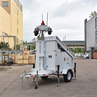 Tour de vidéosurveillance portable UNIV, caméra vidéo solaire, surveillance de sécurité, remorque