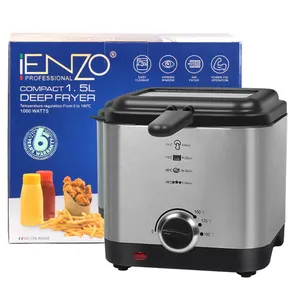 ENZO uso domestico 220V accetta OEM Mini singolo un serbatoio elettrico pollo fritto patatine fritte in acciaio inox friggitrice automatica per friggere l'olio