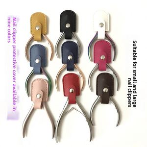 Étui de protection universel pour ciseaux à ongles en cuir PU, neuf couleurs au choix, étui portable pour coupe-ongles - Product Image 4