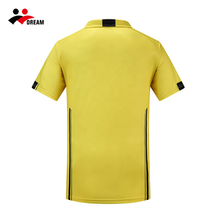 Factory Wholesale <strong>Polyester</strong> Sublimated Quick Dry Quarter Zip Soccer Polo Referee Jersey Custom logo Men Football Referee <strong>Shirt</strong> - Product Image 2