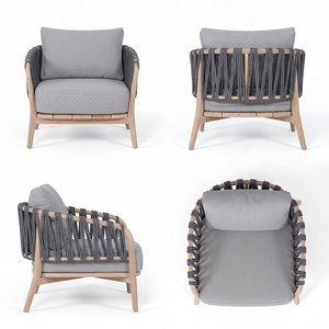 Ensemble <span class=keywords><strong>de</strong></span> canapés <span class=keywords><strong>de</strong></span> <span class=keywords><strong>jardin</strong></span> en teck haut <span class=keywords><strong>de</strong></span> gamme résistant aux intempéries, mobilier <span class=keywords><strong>de</strong></span> <span class=keywords><strong>salon</strong></span> en corde pour villa, usage commercial - Product Image 4