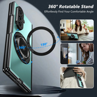 Funda Magnética Plegable a Prueba de Golpes con Protección de 360° para Samsung Galaxy Z Fold 8 Ultra 7 6 °   Protector de Pantalla de Vidrio Templado con Soporte Giratorio