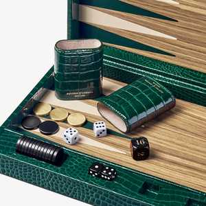 Evergreen Patent <span class=keywords><strong>Croc</strong></span> Backgammon Set Fermeture magnétique 17 pouces Boîte-cadeau d'échecs de jeu de luxe - Product Image 2