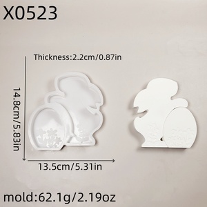 Handmade <b>Resin</b> Casting <b>Molds</b> <b>for</b> DIY Decorative Ornaments Ins Style <b>Silicone</b> Rabbit holding an egg ornament <b>Mold</b> X0523 - Product Image 3