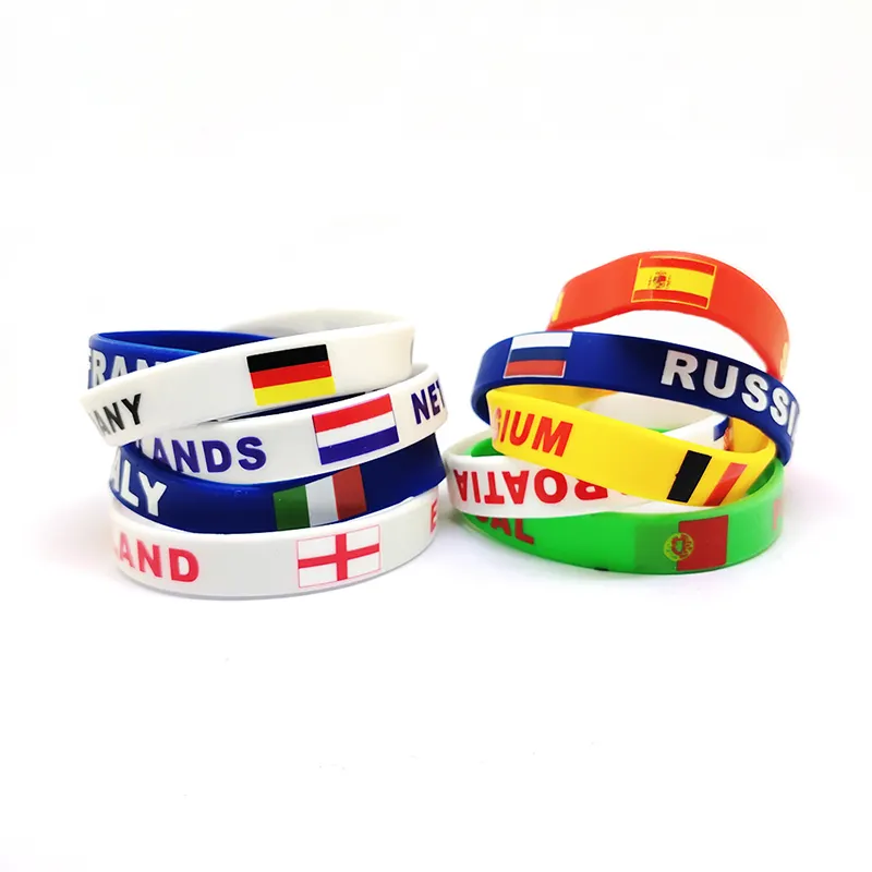 Silicone Personalized Bracelet with Message Logo Promotion Colorful Rubber Wrist Bands
