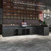 Nouveau comptoir de bar design pour comptoir de caisse de restaurant de boîte de nuit avec comptoir de réception de gymnase de casier à vin