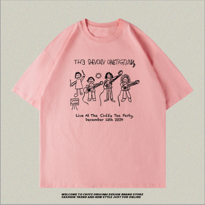 เสื้อยืดสไตล์เรียบง่ายใส่ได้ทั้งชายและหญิง, เสื้อยืดพิมพ์ลายทรงหลวมแขนยาวโอเวอร์ไซส์สไตล์เรียบง่าย F1 - Product Image 6