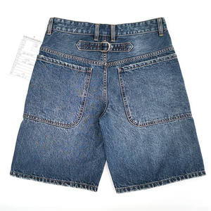 Pantalones cortos de mezclilla para mujer al por mayor de China, pantalones cortos de mezclilla azules informales de verano, pantalones cortos Vintage de diseño de moda, OEM personalizado - Product Image 2