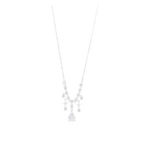 Rose Tears S925 Pure Silver <b>Crystal</b> Tassel <b>Necklace</b> with Red Treasure Zircon Japanese Light Luxury Exquisite for Women - Product Image 2