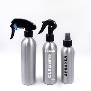 Bouteille pulvérisateur en aluminium argenté avec logo personnalisé, 30 ml, 50 ml, 100 ml, 120 ml, bouteille de nettoyage automobile, outils de nettoyage ménager, bouteille pulvérisateur - Product Image 1