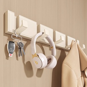 <b>Wall</b> Mounted Coat <b>Hooks</b> Self Adhesive Rectangle Shape For Entryway And Bathroom Door Use - Product Image 2