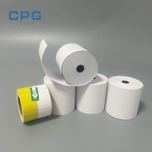 Papier thermique pour caisse enregistreuse, papier pour carte de crédit, papier pour distributeur automatique/point de vente, 80x80mm, 57x40mm, rouleau de papier thermique 70GSM, vente en gros par le fabricant - Product Image 1