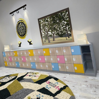 Armoire à vêtements de stockage à clé électronique ABS avec pièces moulées pour bureau et casier de gymnastique pour étudiants