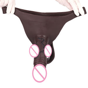 <span class=keywords><strong>Strapon</strong></span> gros réaliste creux gode coq manches sous-vêtements pantalon doux réaliste pénis jouets sexuels pour homme Gay lesbienne masturbateur - Product Image 6