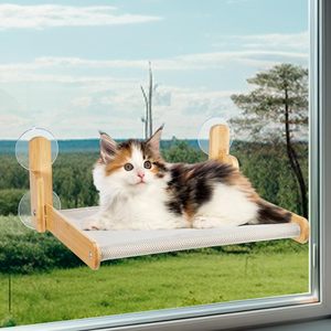 Hamac de fenêtre en bois pour chats - Product Image 2
