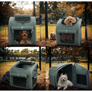 Portable Extensible Doux Face Pet Carrier Sac À Dos Quatre Maille Fenêtres Portes Ouvertes <span class=keywords><strong>pour</strong></span> Petits Chiens Chats Chiots <span class=keywords><strong>pour</strong></span> Vélo Équitation - Product Image 4