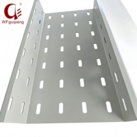 Plateau de câblage perforé en acier au carbone thermolaqué avec option galvanisation à chaud pour la gestion des câbles de construction