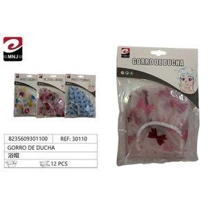 Gorro De Ducha Transparente Con Estampado Floral Para Mujer 12 Pcs - Product Image 3