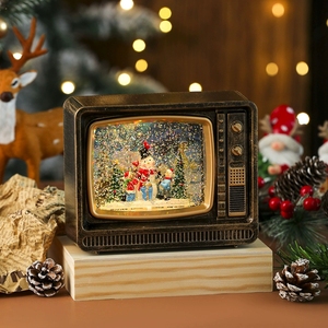 Caja Musical de <span class=keywords><strong>Ocho</strong></span> Tonos con Nieve y Agua, Luz Nocturna de <span class=keywords><strong>TV</strong></span>, Regalo de Año Nuevo, Adorno de Navidad, Decoración Navideña, <span class=keywords><strong>Directo</strong></span> de Fábrica - Product Image 6