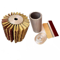Rouleau de brosse en fibre de sisal et gaze industrielle pour le ponçage et le polissage des surfaces de meubles en bois