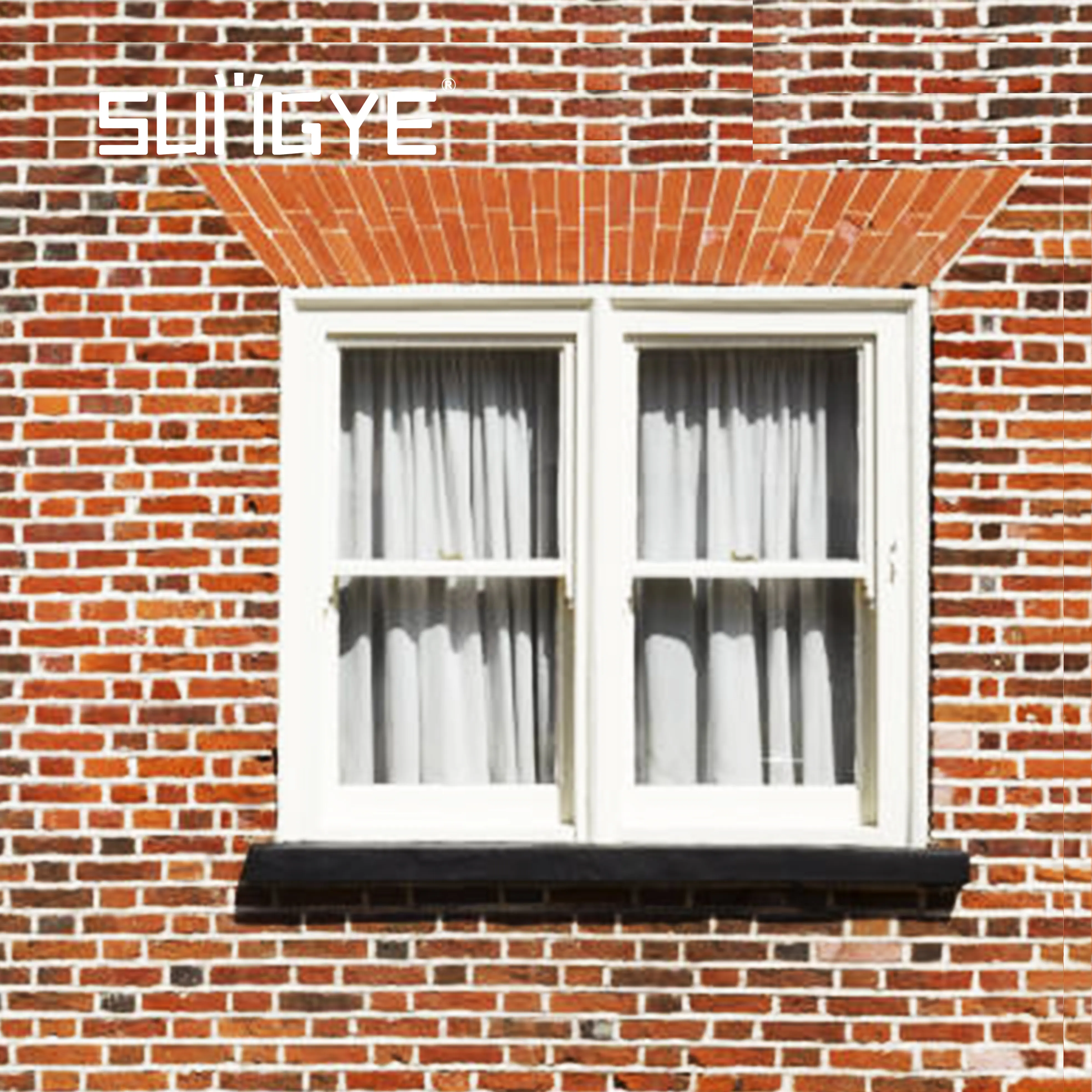 Detail pengupasan cuaca jendela geser vertikal buka terkunci jendela geser dari luar