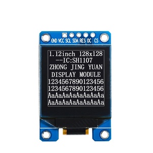 โมดูลจอแสดงผล OLED ขาวดำขนาด 1.12 นิ้ว 128x128 รุ่น SH1107 อินเทอร์เฟซ I2C พร้อมแผงวงจรขับเคลื่อน PCBA - Product Image 1