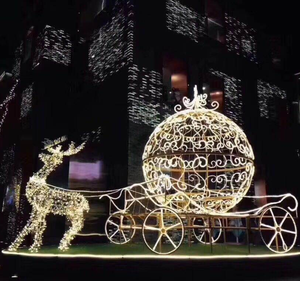 Lumières de décoration de Noël de vacances, motif de <span class=keywords><strong>cerf</strong></span> 3D en LED imperméable IP65 - Product Image 1