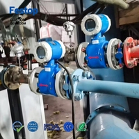 Festop geïntegreerde elektromagnetische flowmeter voor aardgas turbines met LCD-display, flowmeter voor gecomprimeerd gas