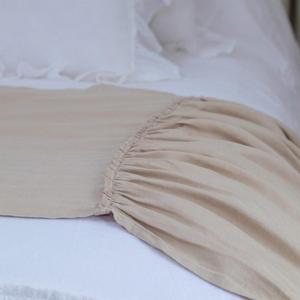 Campioni di supporto sciarpa da letto di lusso lino arricciato biancheria da letto in puro lino Runner - Product Image 3