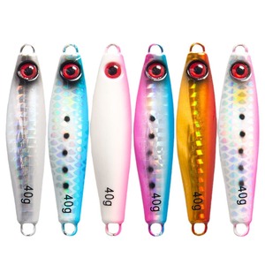 Señuelo de pesca de 40g para agua salada, cebo de fondo para pesca en el mar con ojos realistas y acabado iridiscente. - Product Image 1