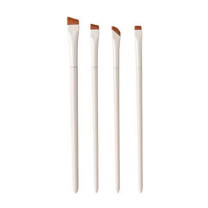 Pennello Eyeliner a Scimitarra Bianco con Etichetta Privata, Setole Sintetiche, Manico in Plastica, Pennello per Trucco Occhi - Product Image 5