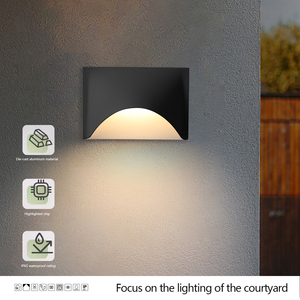 Modern Square Outdoor Wall Mounted LED Sconce <strong>Light</strong> 9W Aluminum IP65 Waterproof 3-Year Warranty - Product Image 4