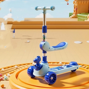 Scooter Eléctrico Plegable <span class=keywords><strong>3</strong></span> en 1 al por Mayor, Scooter de Tres Ruedas para Niños con Asiento, Scooters para Niños - Product Image 2