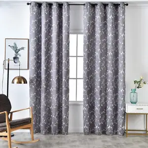 Wholesale American style 100%polyester jacquard living room curtain fabric