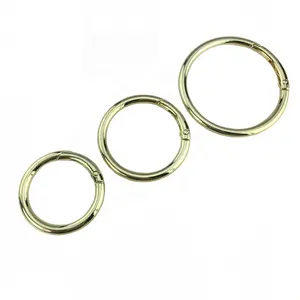 Cina accessori per bagagli moda anello a molla fibbia cerchio di alta qualità argento metallo O anello fibbia a molla per borsa