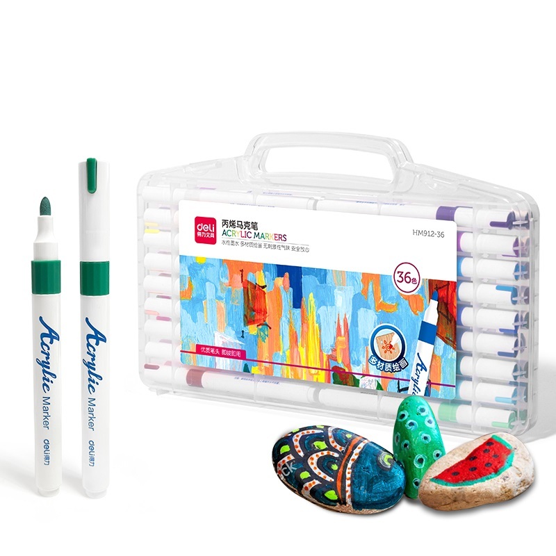 Deli HM912-36 Acrylic Markers - 1080pcs Quick-Dry Graffiti Pens