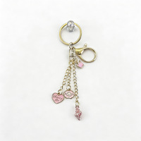 Porte-clés Cœur Rose 'Marry Me' en Alliage Doré avec Pendentif Breloque Couronne, Mouton et Coquillage, Cadeau Romantique pour Demande en Mariage et Mariage, Accessoire de Sac à Main