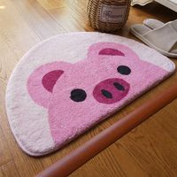PIG SHAPE Faux Cashmere Rugs and Carpet Living Room Fluffy Carpet Mats Faux Sheepskin Fur Carpet for Bedroom