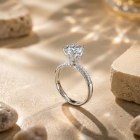 Bagues personnalisées en argent sterling 925 avec moissanite, pierre centrale taille radiant, luxe élégant, bague de fiançailles pour femme, bijoux de mariage