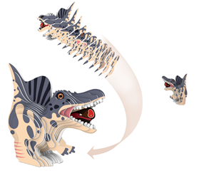 Puzzle en papier 3D pour enfants dinosaures, écologique, à assembler soi-même, jouet éducatif pour les enfants d'âge préscolaire de 5 à 13 ans - Product Image 1