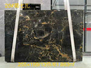 Baldosas y Losas de Mármol Portoro Negro Dorado Natural Personalizadas para Pisos y Escaleras, Diseño de Mármol para Interiores - Product Image 2