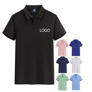 LCC823 High Quality Custom LOGO Polo Work Clothes Blank Plain Cotton Mens Business Employee Golf Polo Shirt With Embroidery Logo - Product Image 1