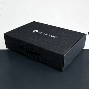 Caja de envío para micrófonos 3C Electronics, cajas de embalaje DTC, caja de envío corrugada con opción de flauta B/E, caja de envío troquelada, OEM personalizado - Product Image 2