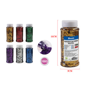 Glitter a Forma di Stella in Colori Assortiti 100G per Artigianato e Decorazioni, Marca Peiyong Made in China - Product Image 1